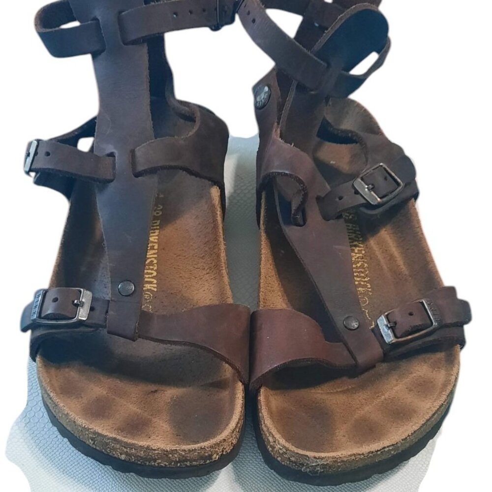 Birkenstock Chania Gladiator Oiled Habana Sandals - Size EU 38 (US Women’s 7)